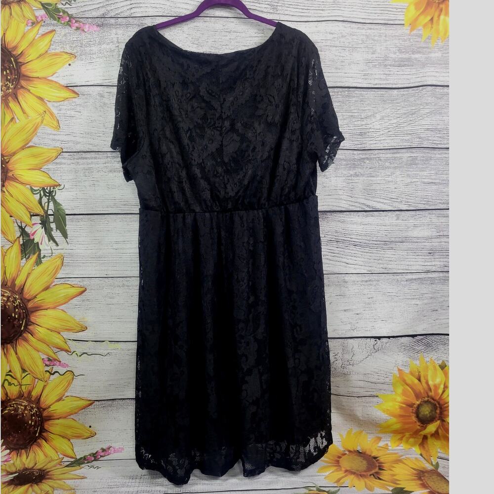 Plus Size Black Lace Round Neck Whimsigoth Witchcore Witchy Fairycore NWOT - Picture 6 of 6